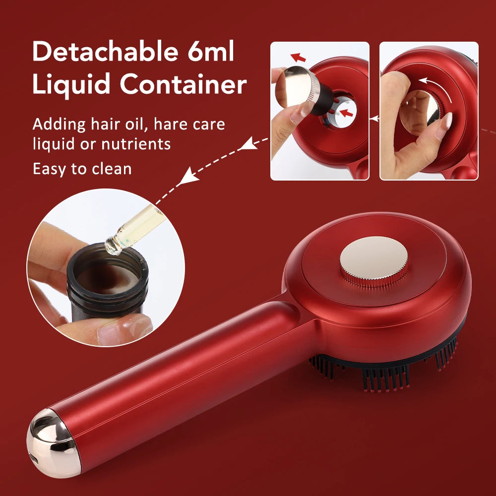 EMS Electric Scalp Massager Comb – Hair Growth, Light Therapy & Anti-Hair Loss Treatment with Oil Applicator™