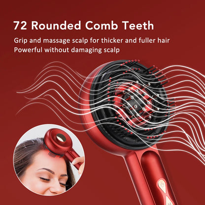 EMS Electric Scalp Massager Comb – Hair Growth, Light Therapy & Anti-Hair Loss Treatment with Oil Applicator™